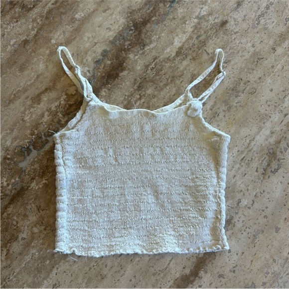 Brandy Melville John Gala Cream Stretchy Spaghetti Strap Tank Top - Picture 5 of 5